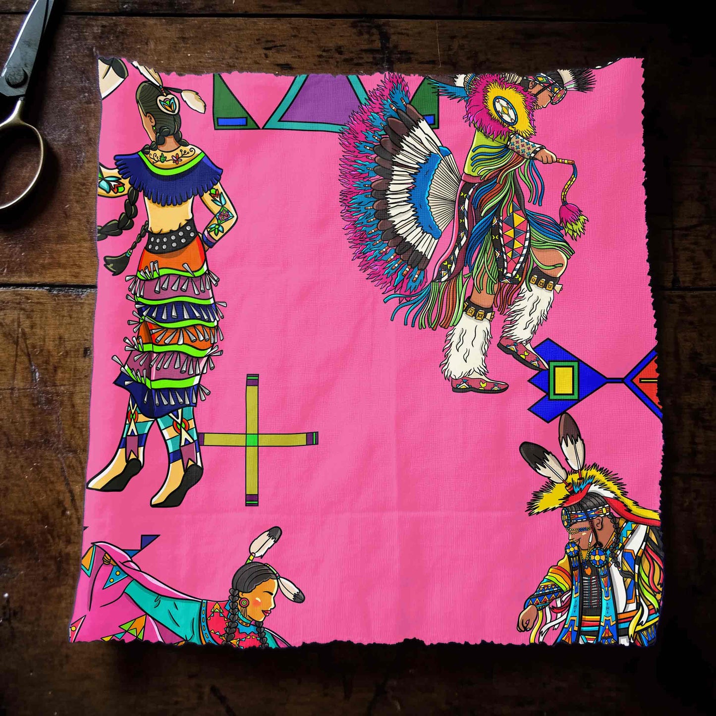 Grand Entry Dancer Pink Large Fabric