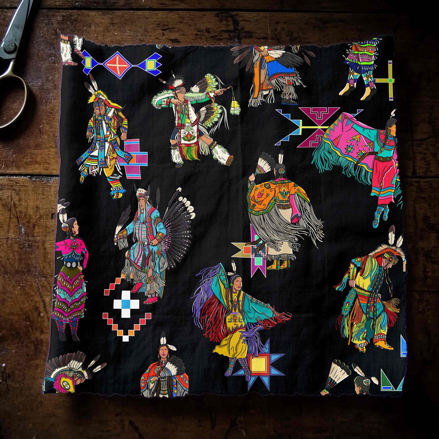 Grand Entry Dancers Black Small Fabric