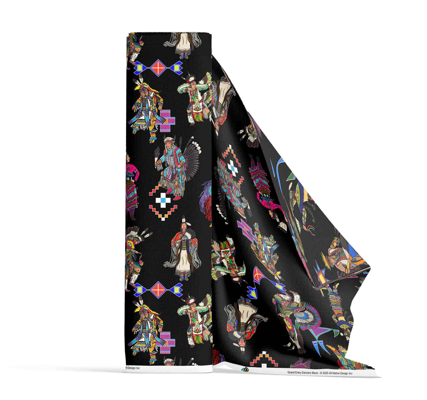 Grand Entry Dancers Black Large Fabric