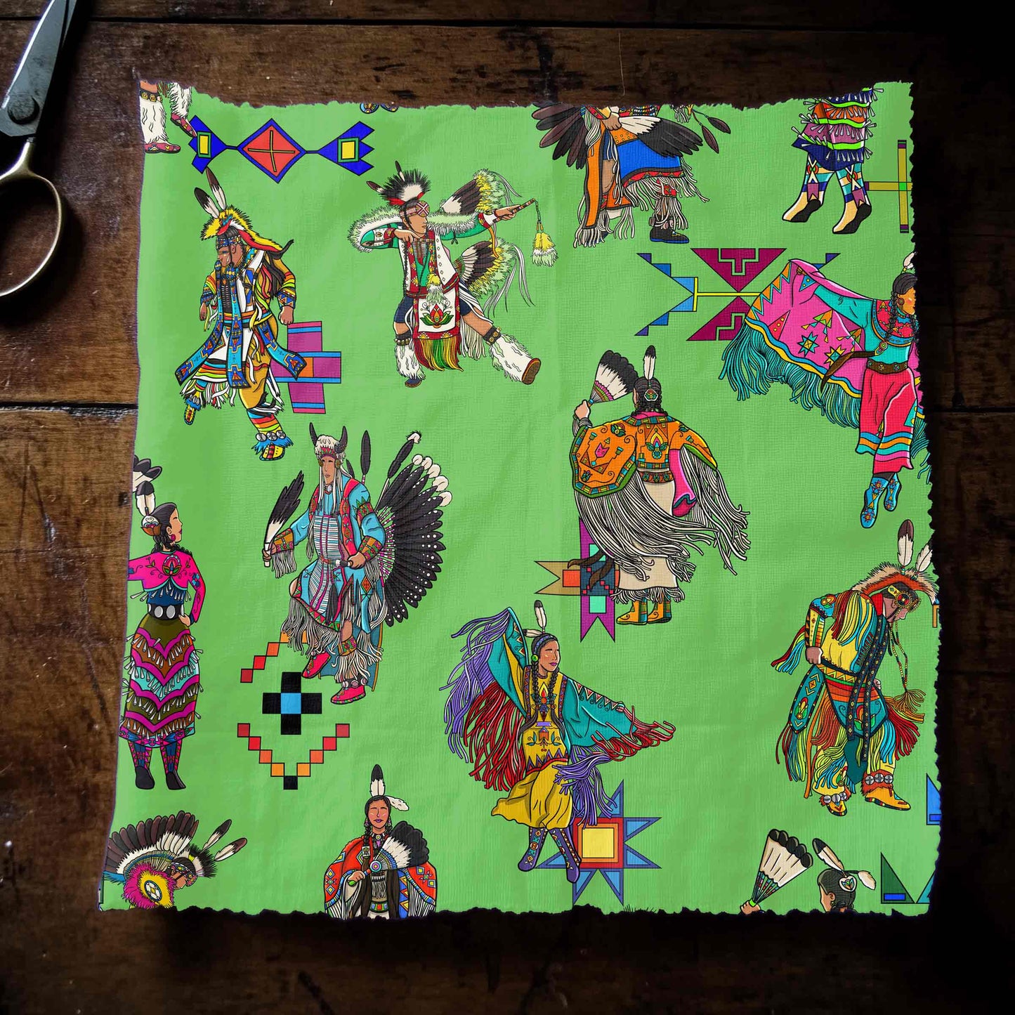 Grand Entry Dancers Grass Small Fabric