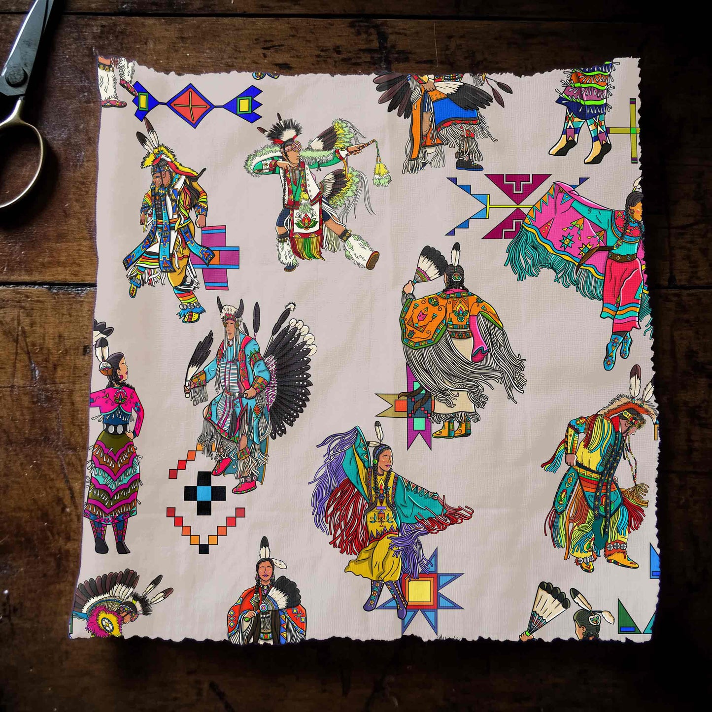 Grand Entry Dancers Muslin Small Fabric