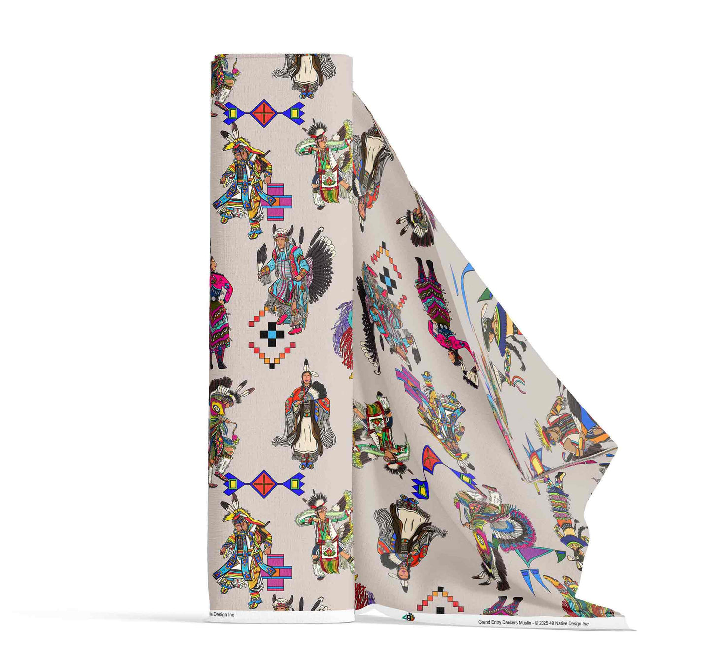 Grand Entry Dancers Muslin Large Fabric