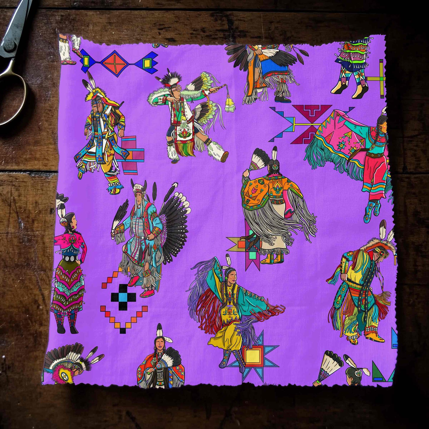 Grand Entry Dancers Purple Small Fabric