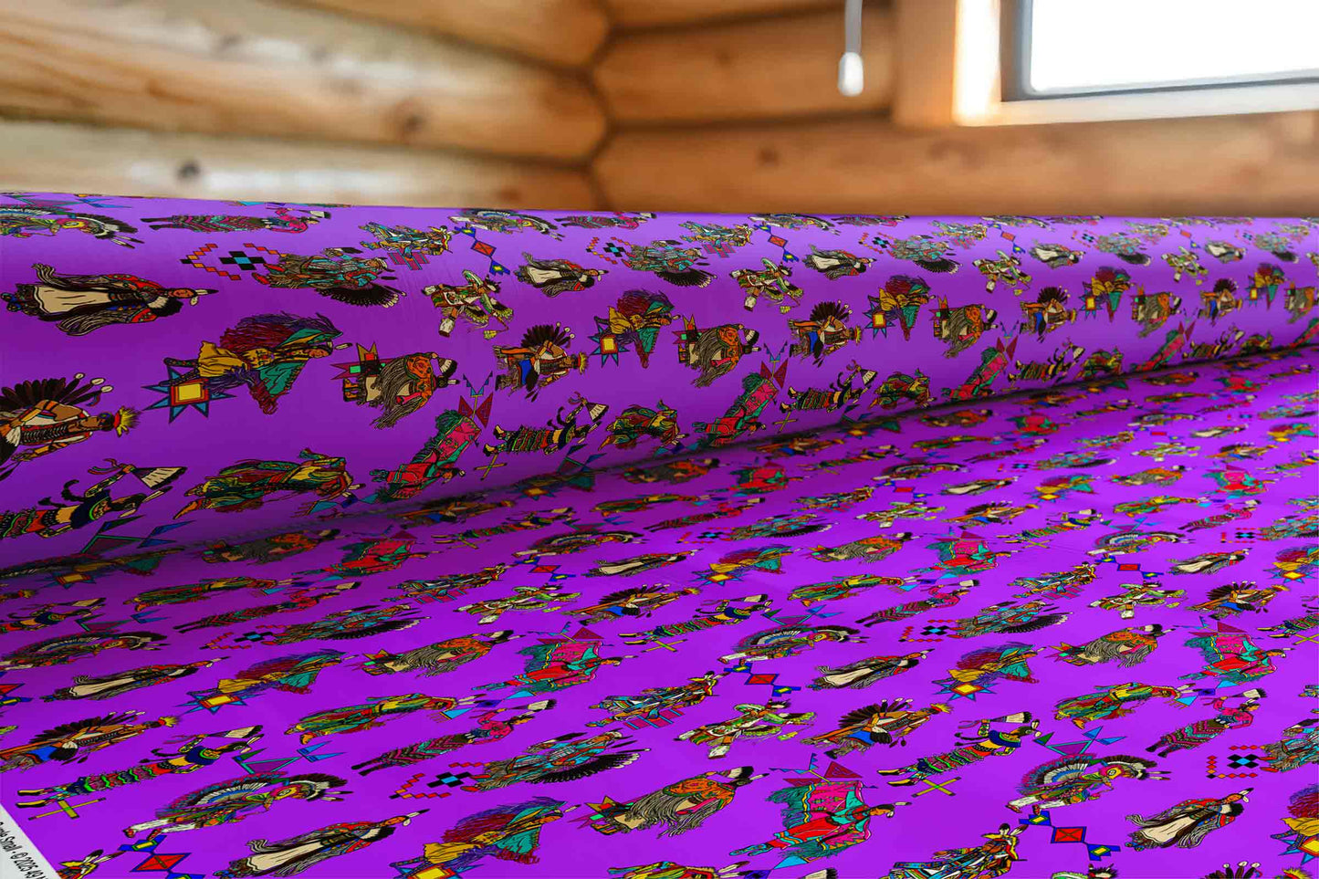 Grand Entry Dancers Purple Small Fabric