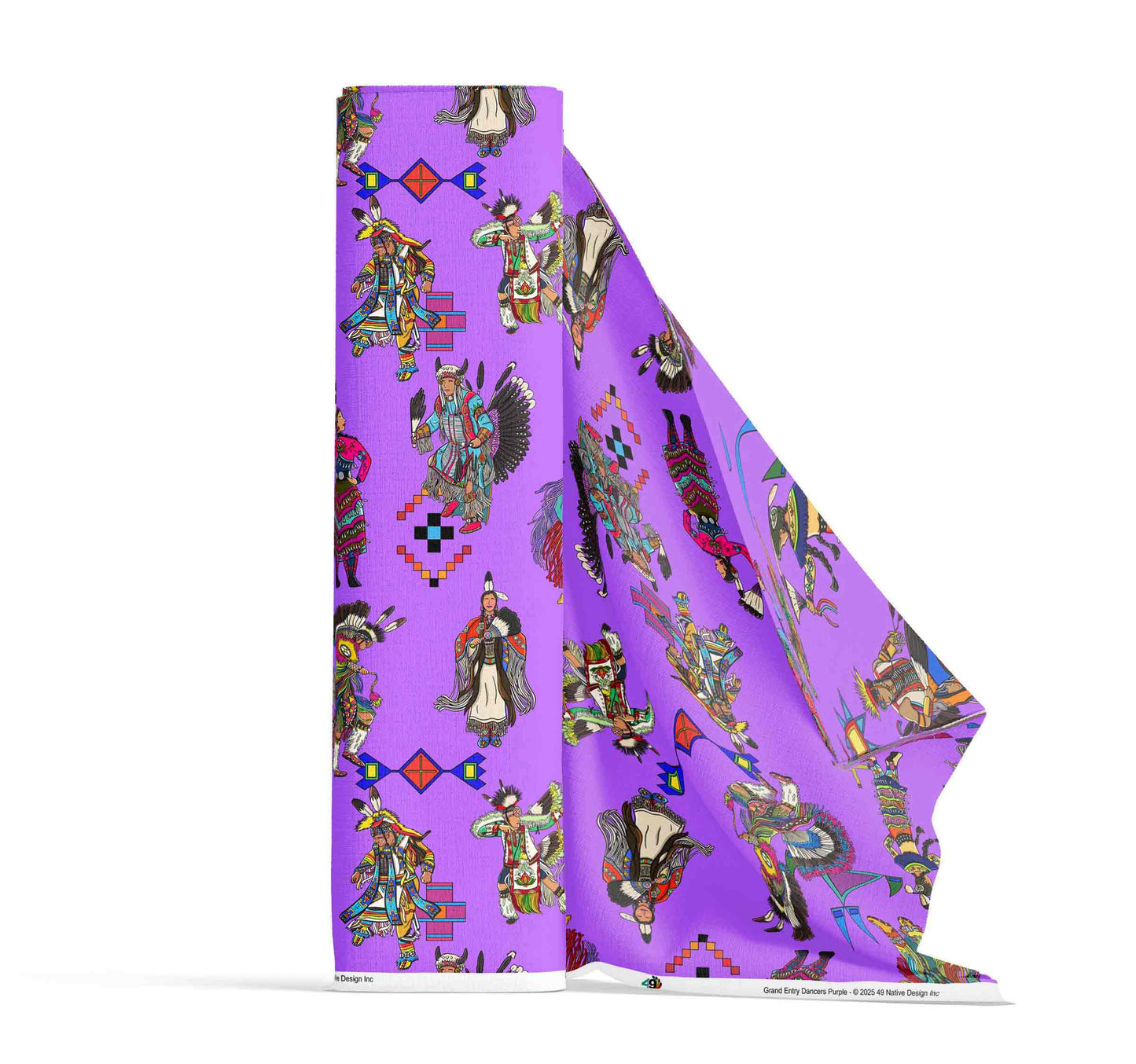 Grand Entry Dancers Purple Large Fabric