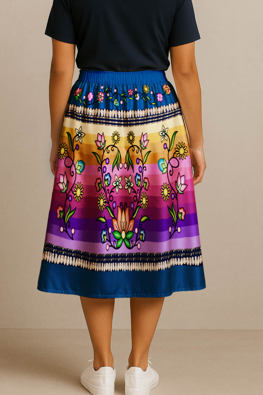 Grandmother Legacy Dark Blue 1 Midi Skirt