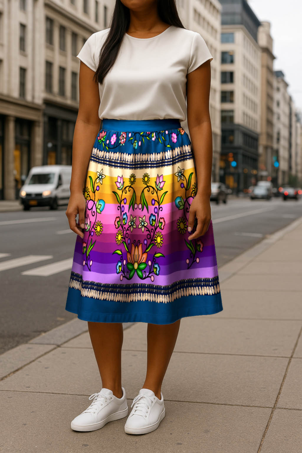 Grandmother Legacy Dark Blue 1 Midi Skirt