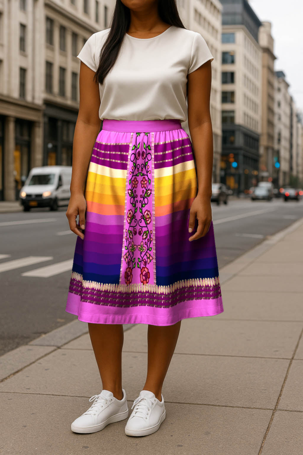 Grandmother Legacy Magenta 2 Midi Skirt