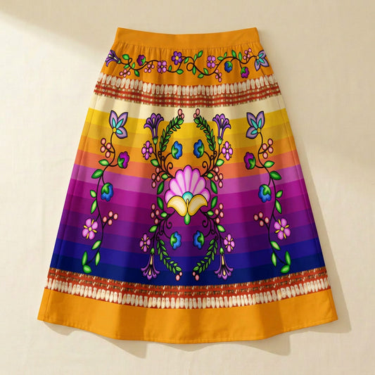 Grandmother Legacy Orange 1 Midi Skirt