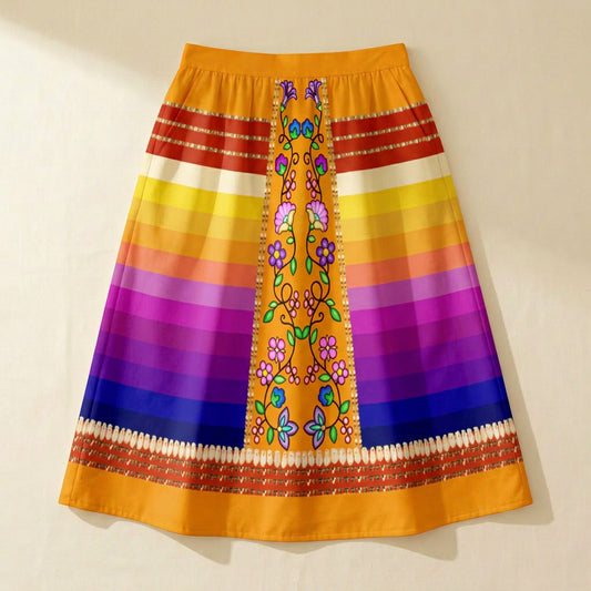 Grandmother Legacy Orange 2 Midi Skirt