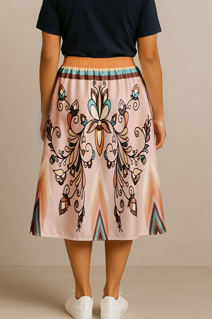 Guardian Petals Earthy Midi Skirt