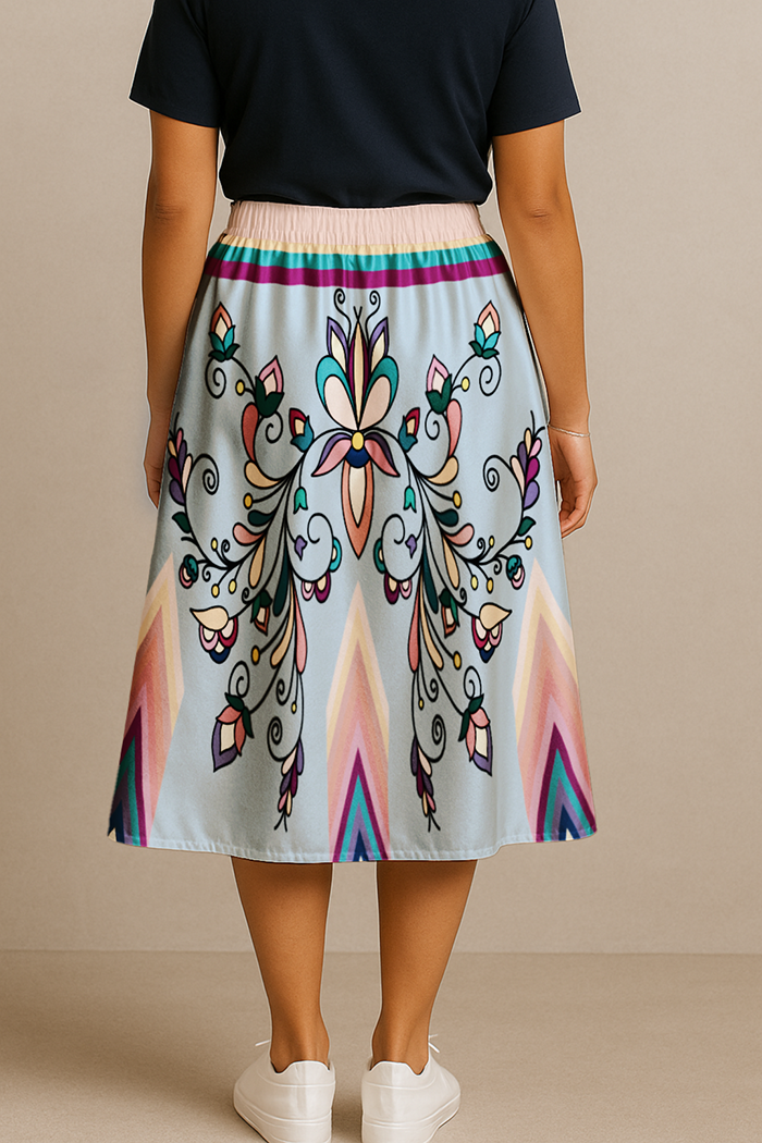 Guardian Petals Pastel Midi Skirt