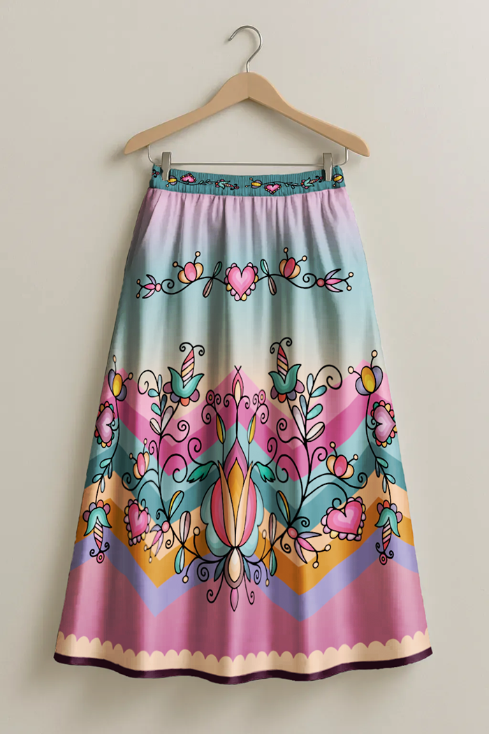 Harvest Hearth Floral Skirt
