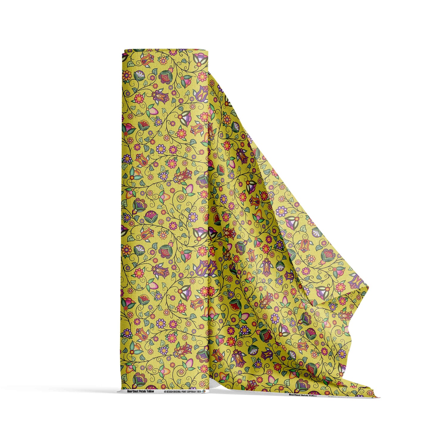 Heartbeat Petals Yellow Fabric