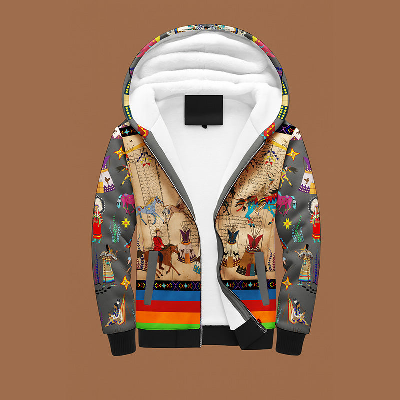 Horse Raid Graphite Sherpa Hoodie