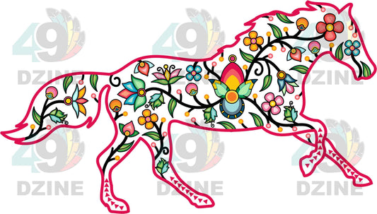 Floral Horse Motif