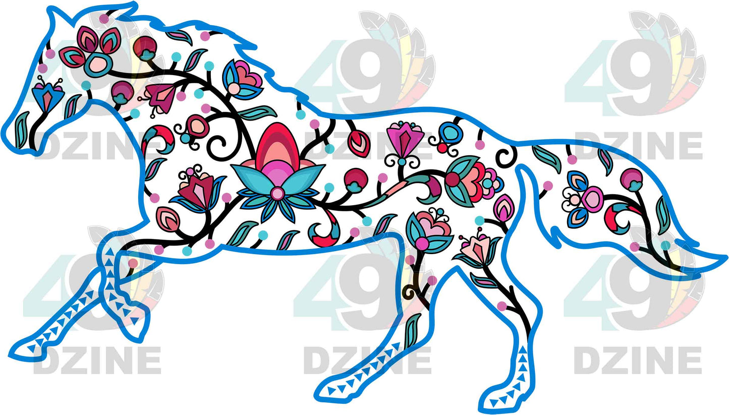 Floral Horse Motif