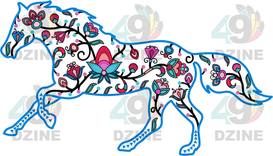 Horse Floral Animals 02 Various Sizes