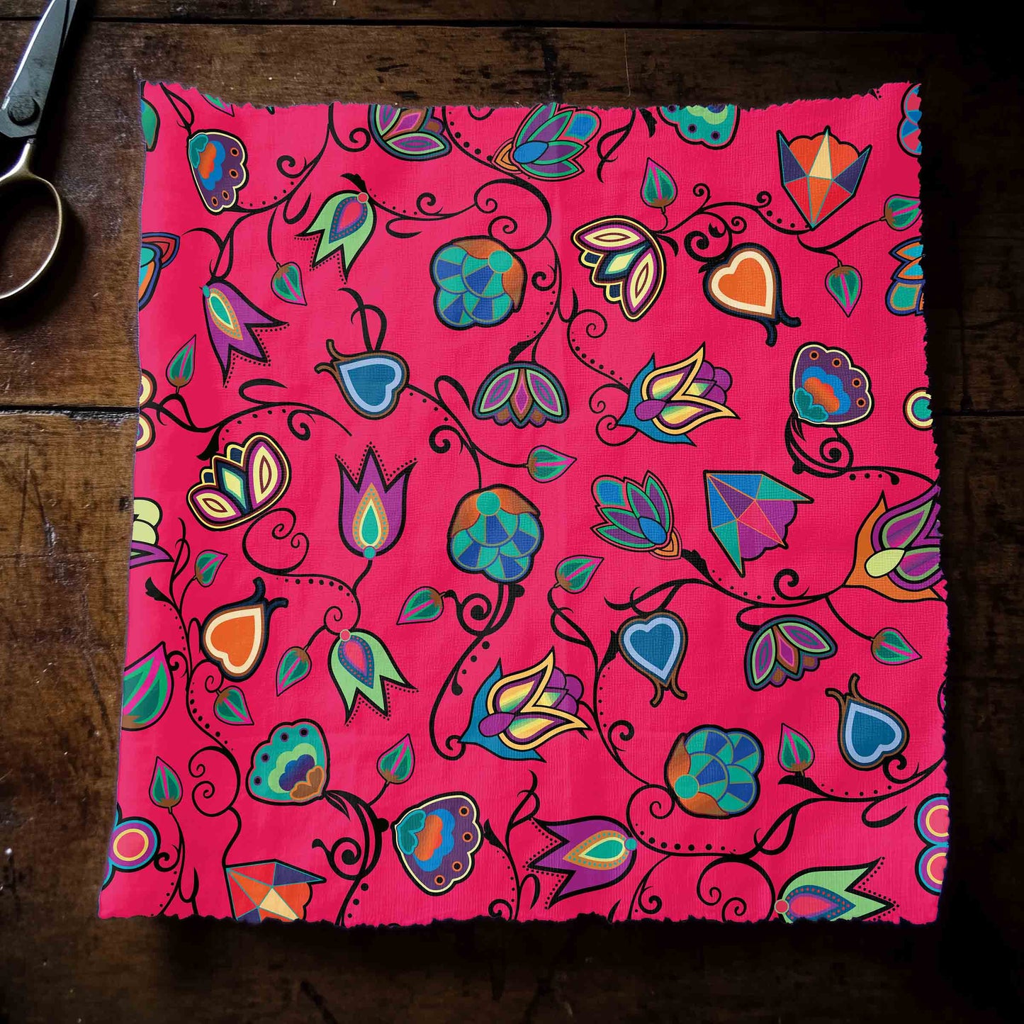 Indigenous Paisley Fuschia Fabric