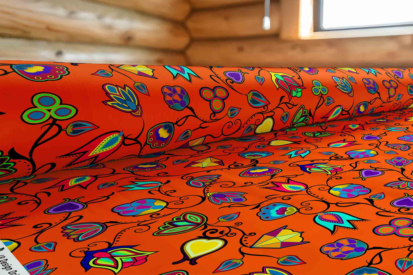 Indigenous Paisley Orange Fabric