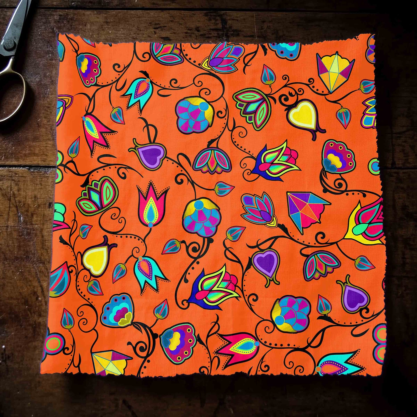 Indigenous Paisley Orange Fabric