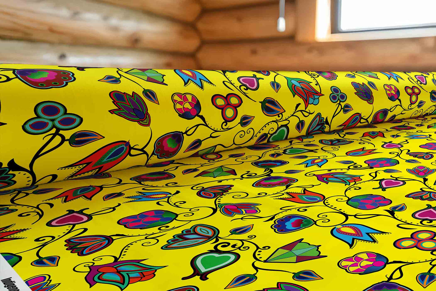 Indigenous Paisley Yellow Fabric