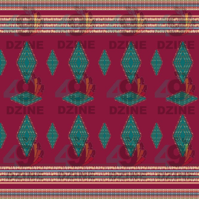 Ivory Serenade Maroon Fabric