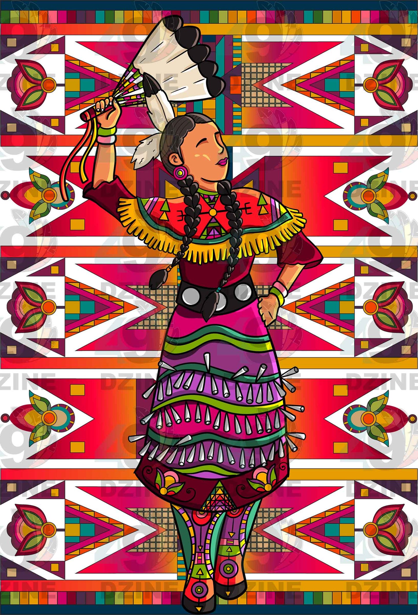 Jingle Dancer With Background