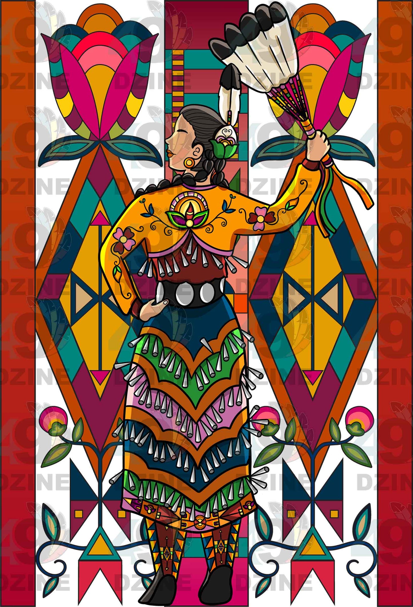 Jingle Dancer With Background