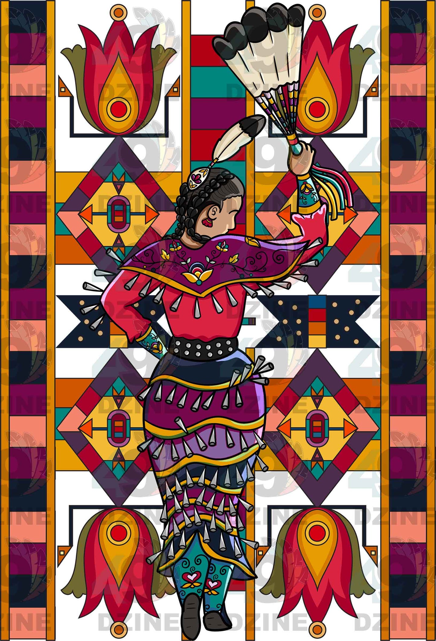 Jingle Dancer With Background