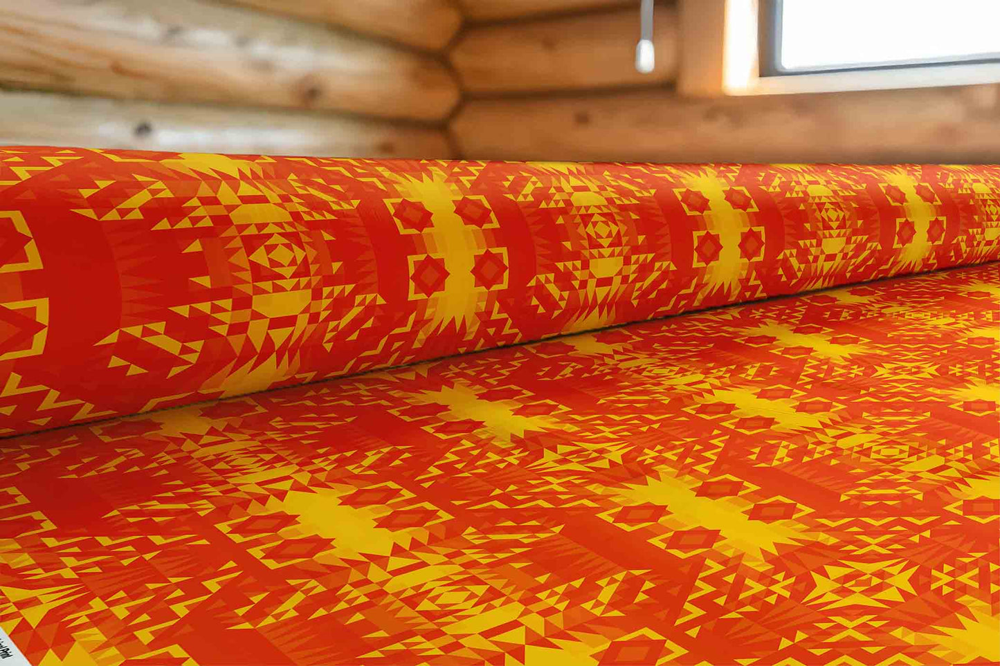 Kaleidoscope Orange Fabric