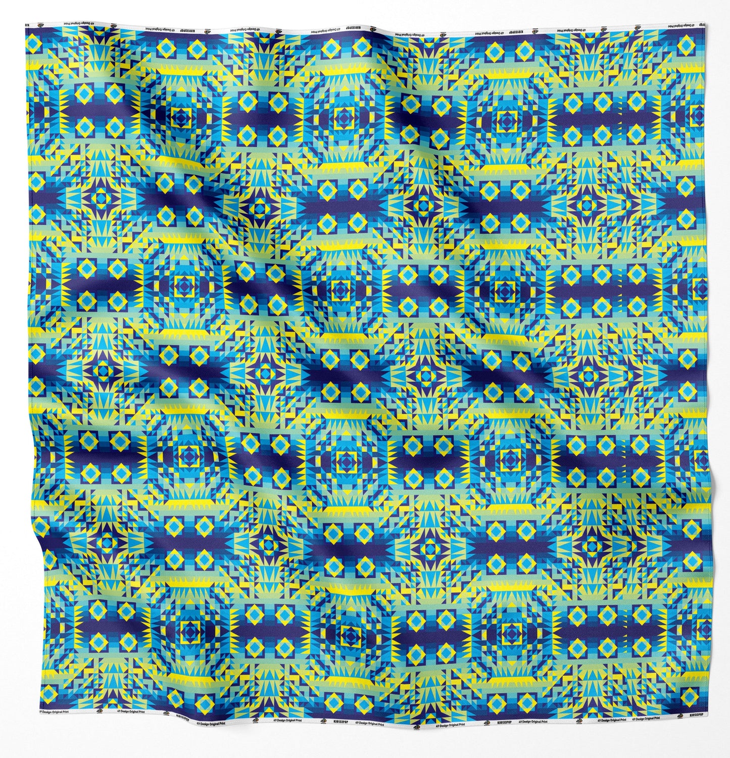 Kaleidoscope Jaune Bleu Fabric