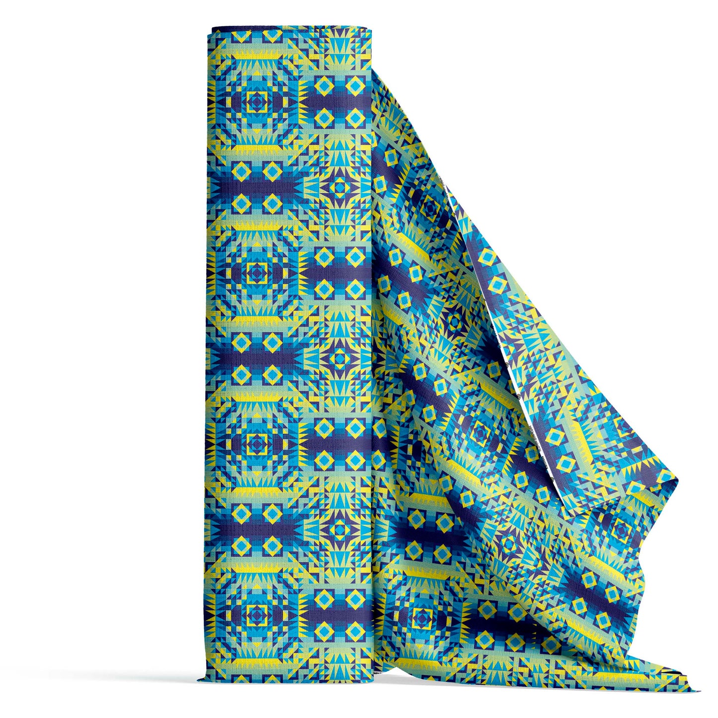 Kaleidoscope Jaune Bleu Fabric