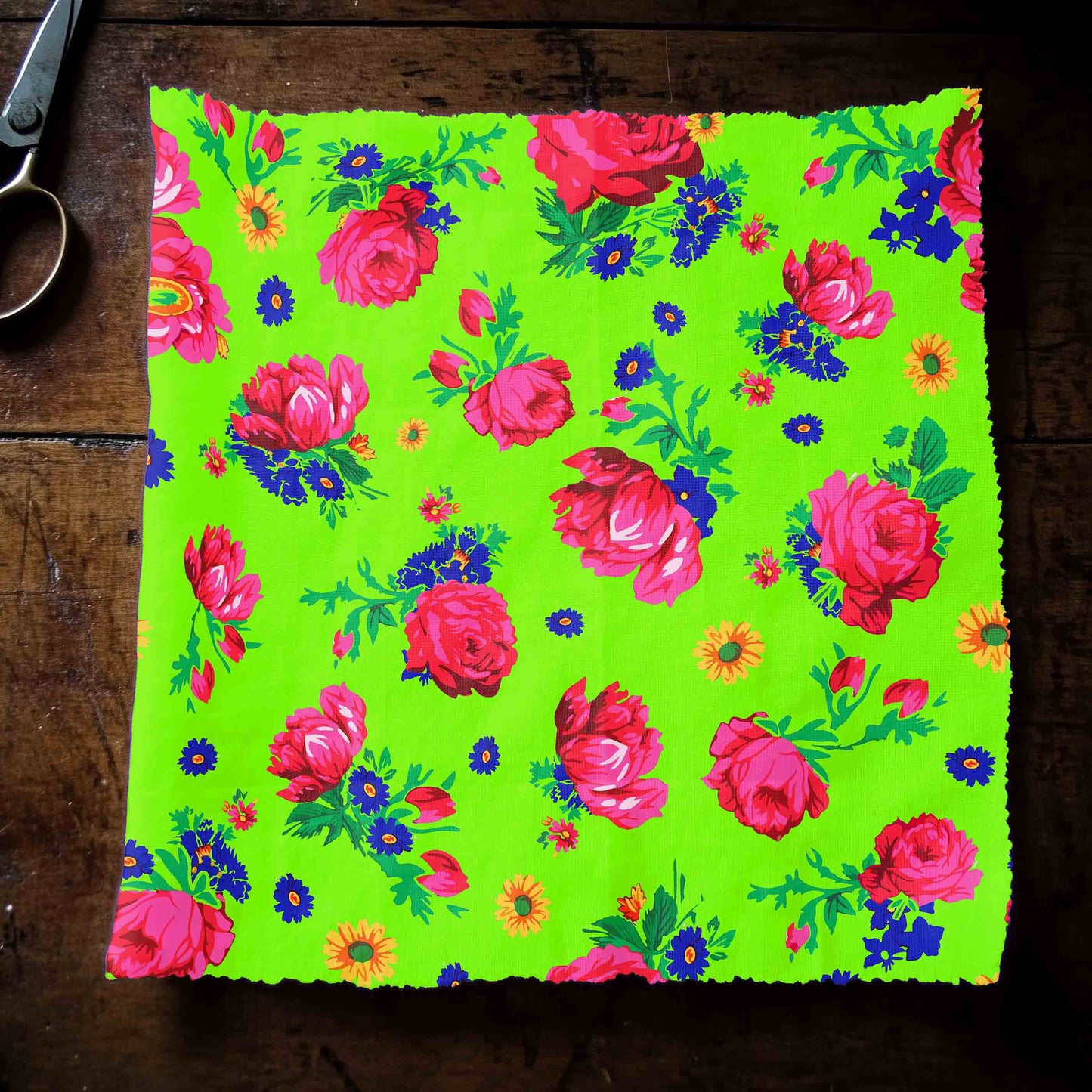 Kokum Ceremony Neon Green Fabric