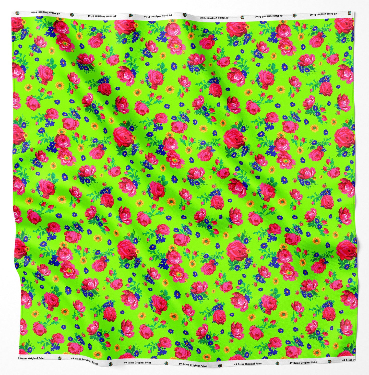 Kokum Ceremony Neon Green Fabric