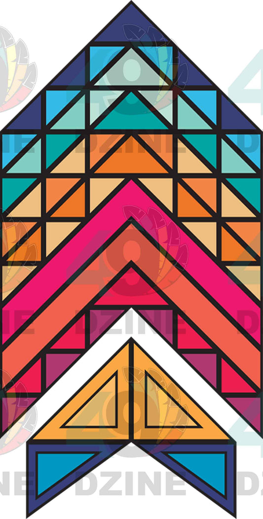 Blooming Spirit Geometric Element 12 Transfer (Various Sizes)