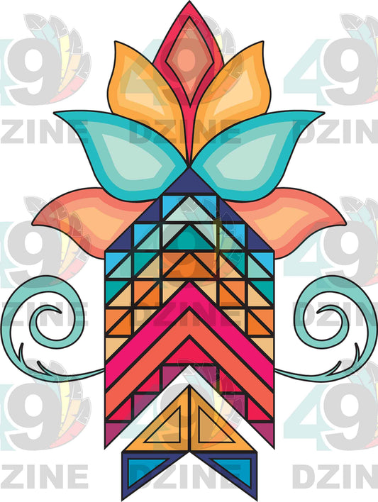 Blooming Spirit Geometric Element 3 Transfer (Various Sizes)
