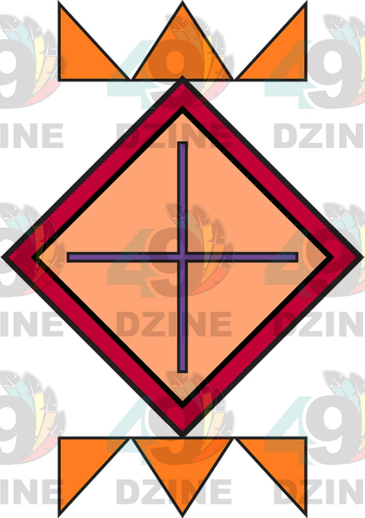 Spirit Blossom Harmony Geometric Element 11 Transfer (Various Sizes)