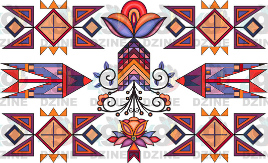 Spirit Blossom Harmony Geometric Element 5 Transfer (Various Sizes)