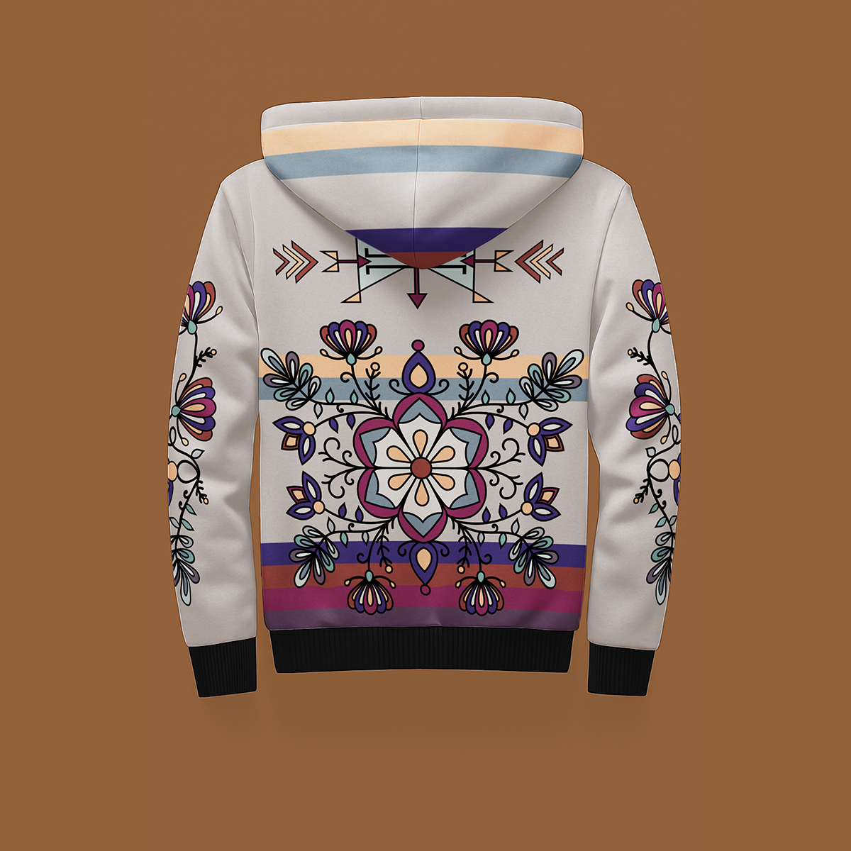 Aurora Petal Glow Women's Sherpa Hoodie