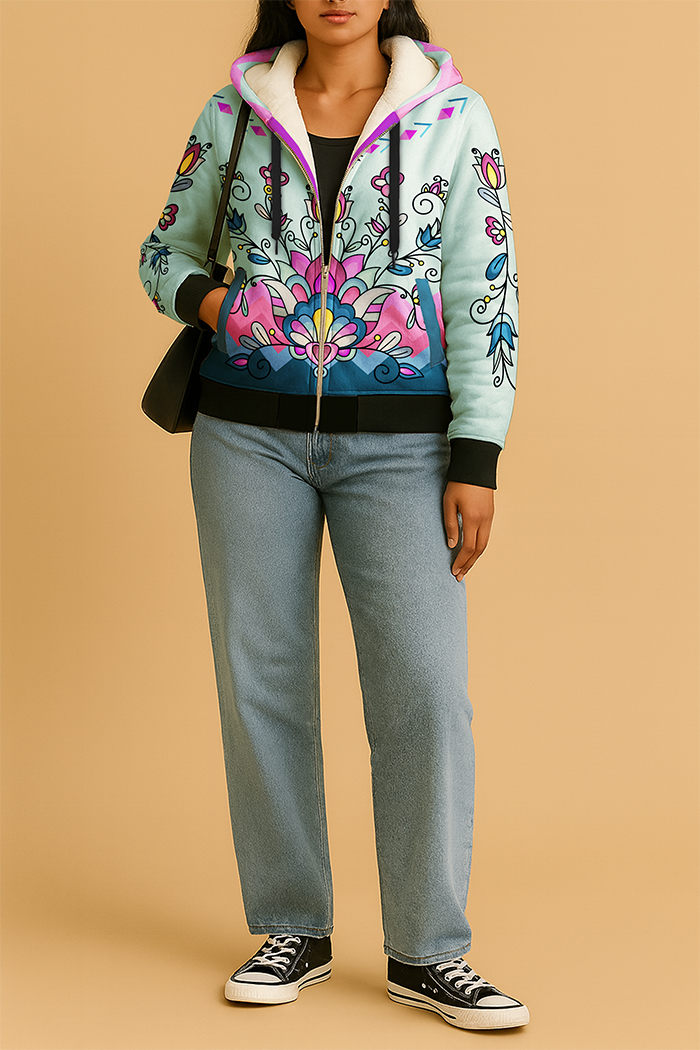 Autumn Bundle Blessing Women's Sherpa Hoodie