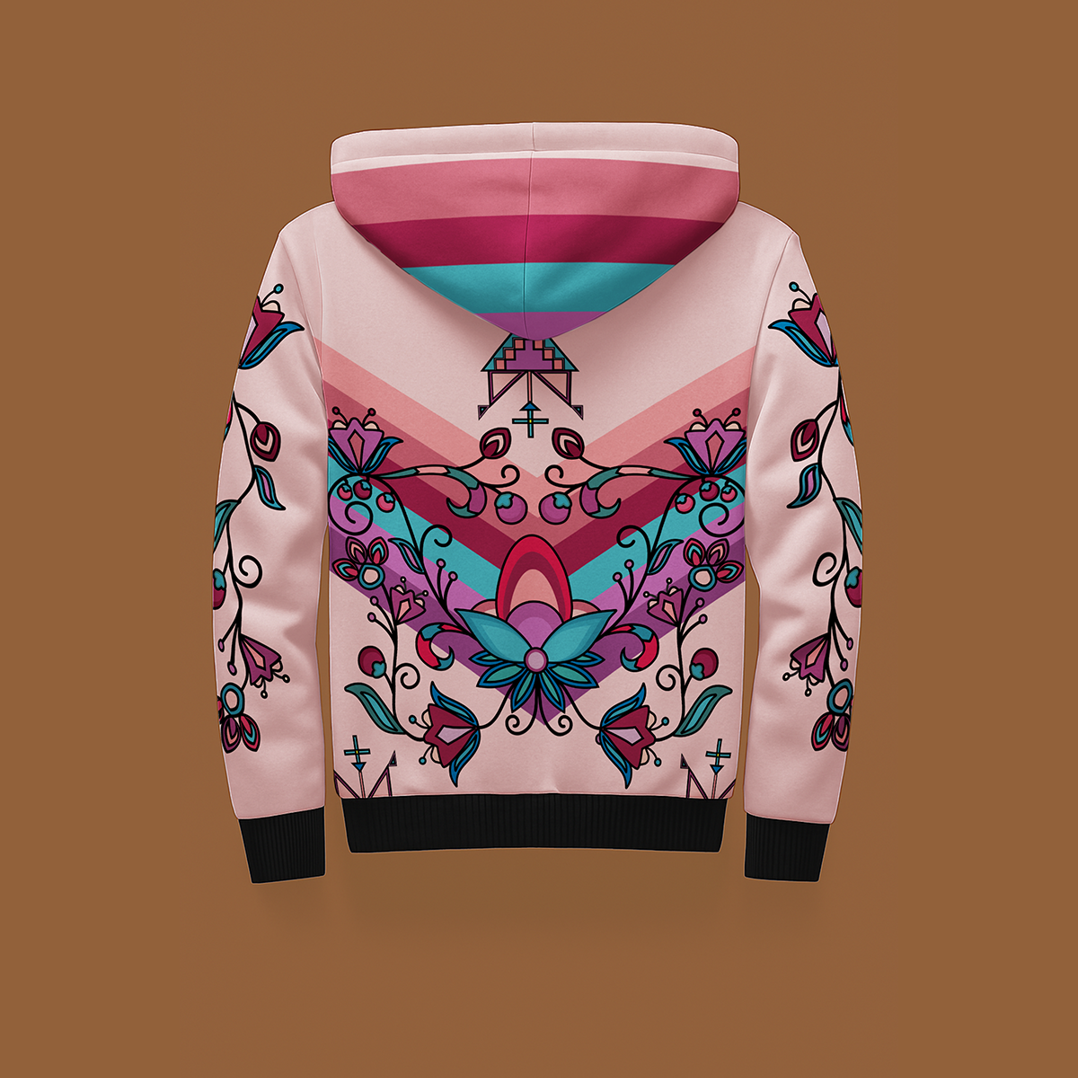 Frosted Petals Women's Sherpa Hoodie