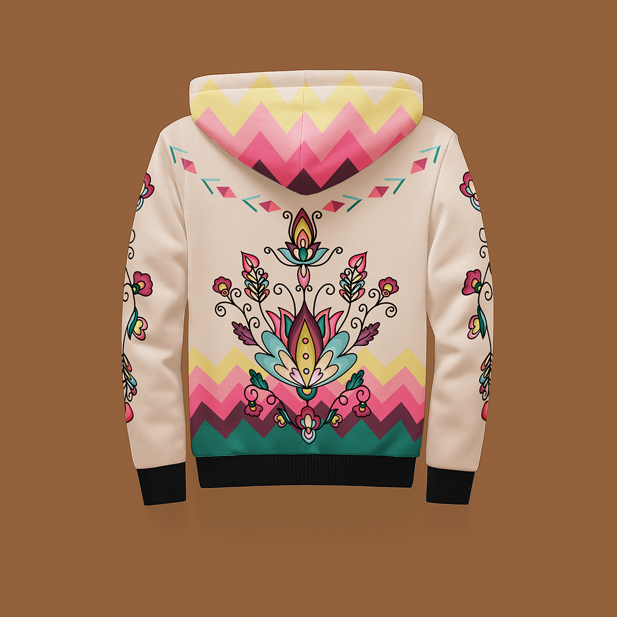 Golden Harvest Bloom Women's Sherpa Hoodie