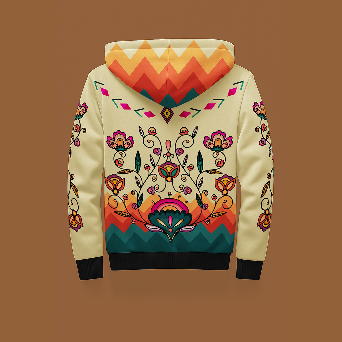 Maple Shine Ribbon Rose Women's Sherpa Hoodie