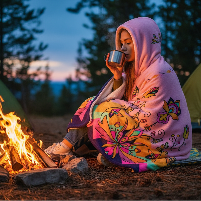 Sweetgrass Emberlight Hooded Blanket