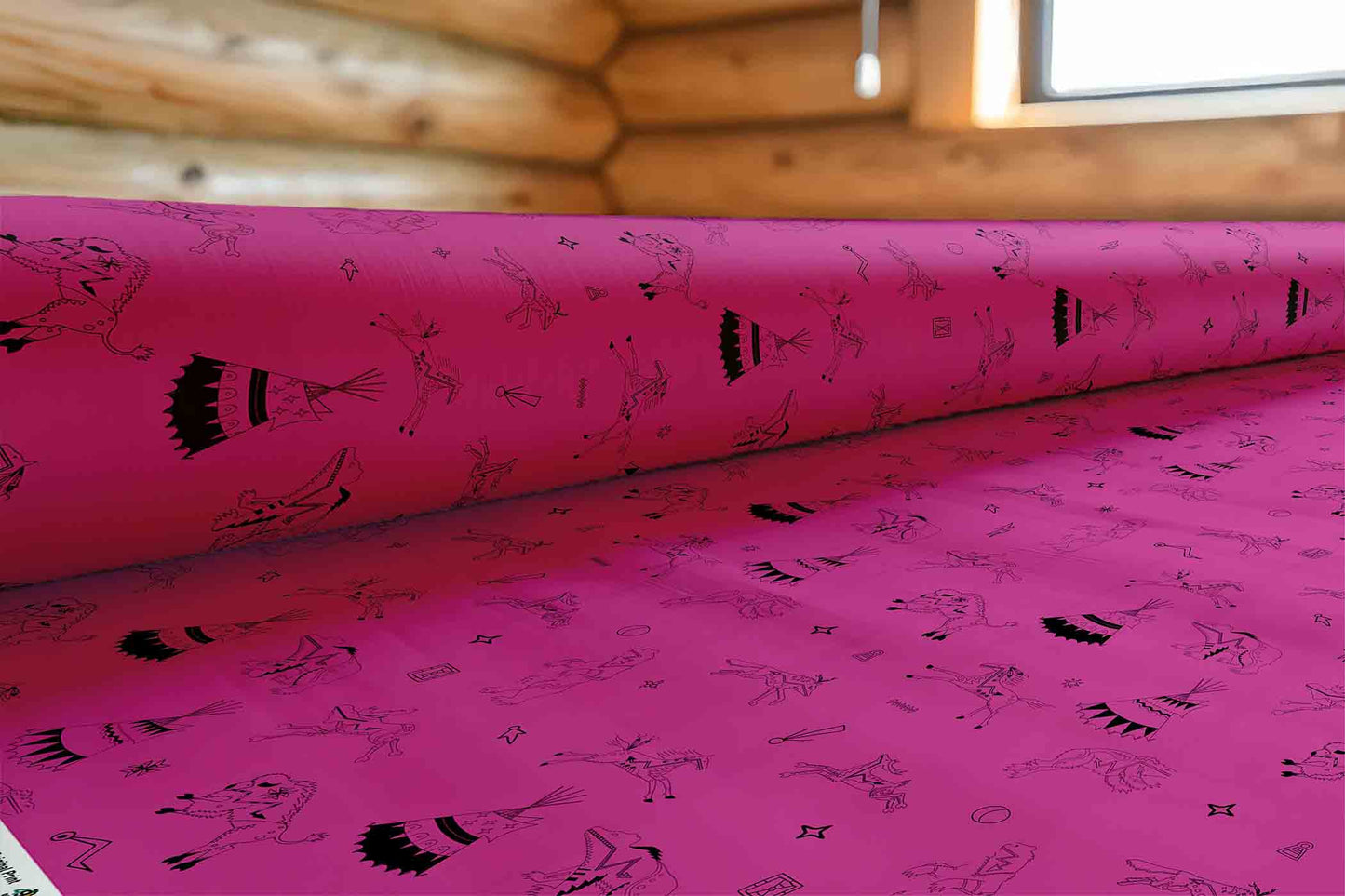 Ledger Dabbles Magenta Fabric