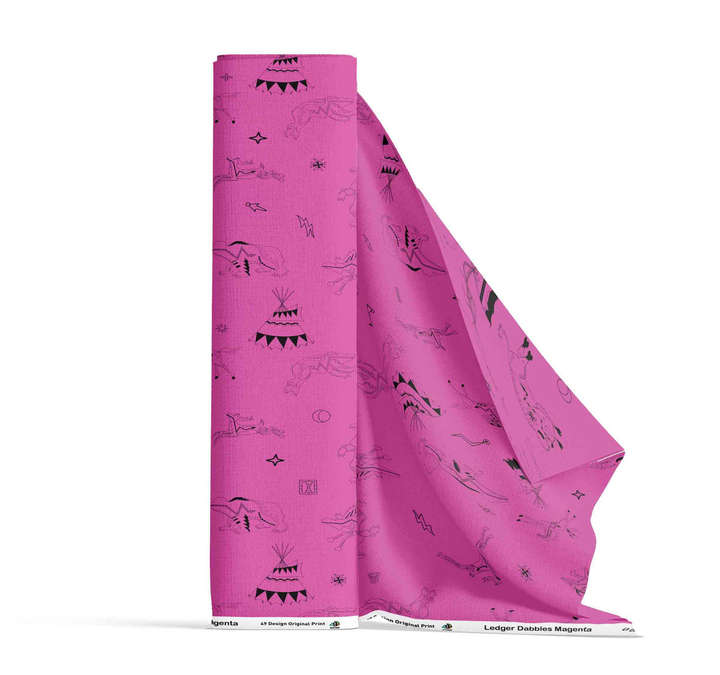 Ledger Dabbles Magenta Fabric