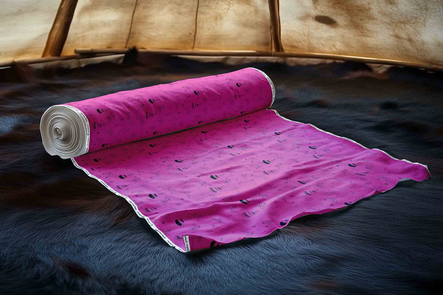 Ledger Dabbles Magenta Fabric