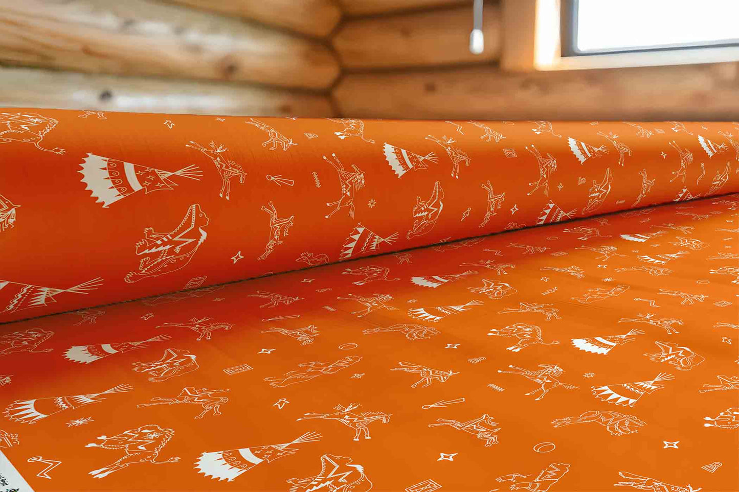 Ledger Dabbles Orange Fabric