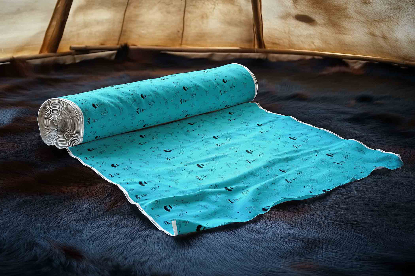 Ledger Dabbles Turquoise Fabric